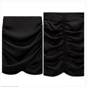NWT Zara Draped Satin Effect Skirt